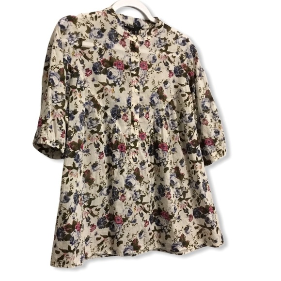 NWOT MNG CASUAL floral tunic top rayon blend sizeM - Picture 2 of 8